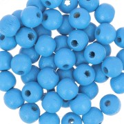 Perles rondes en bois 6 mm Turquoise x25|raw }}