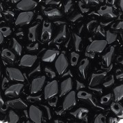 Perles en verre Mini Gemduo 2 trous 6x4 mm - Jet x5g|raw }}