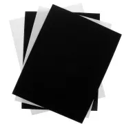 Coupons de feutrine pour broderie 28x22 cm - Blanc - Noir x4