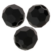Perles rondes facettées Preciosa - Round Bead 4 mm - Jet x20