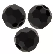 Perles rondes facettées Preciosa - Round Bead 4 mm - Jet x20