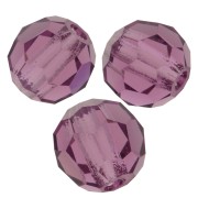 Perles rondes facettées Preciosa - Round Bead 4 mm - Amethyst x20|raw }}