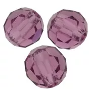 Perles rondes facettées Preciosa - Round Bead 4 mm - Amethyst x20