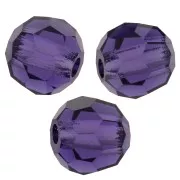 Perles rondes facettées Preciosa - Round Bead 4 mm - Deep Tanzanite x20