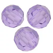 Perles rondes facettées Preciosa - Round Bead 4 mm - Violet x20