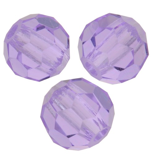 Perles rondes facettées Preciosa - Round Bead 4 mm - Violet x20