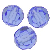 Perles rondes facettées Preciosa - Round Bead 4 mm - Sapphire x20
