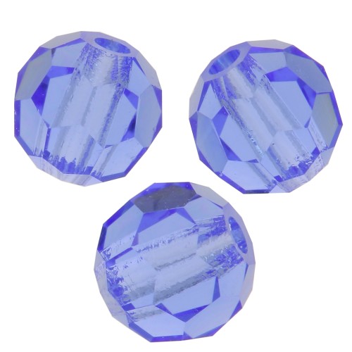 Perles rondes facettées Preciosa - Round Bead 4 mm - Sapphire x20