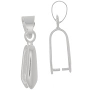 Attache pendentif 25 mm - Placage Argent fin x1