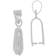Attache pendentif 25 mm - Placage Argent fin x1