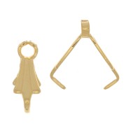 Attaches pendentifs 9 mm - Doré à l'or fin x10|raw }}