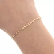 Chaîne maille Fantaisie Figaro alternée (1x3) 2.7 mm Plaqué Or 3 microns x50 cm