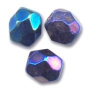 Facettes 4 mm Jet Blue Iris x50|raw }}