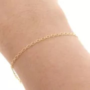 Chaîne maille Rombo alternée 2 mm - Gold filled (or laminé)  x50cm