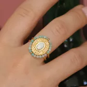 Cabochon plat ovale - palet - 6x4 mm en pierre gemme - Pierre de lune x1