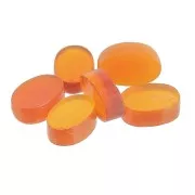 Cabochon plat ovale - palet - 6x4 mm en pierre gemme teintée - Cornaline x1