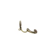 Clips d'oreilles disque froissé 10 mm bronze x 2