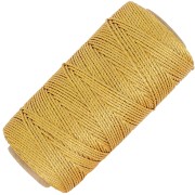 Bobine de fil métallisé Glitter 3 brins pour macramé 1 mm - Doré x125m