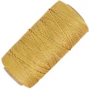 Bobine de fil métallisé Glitter 3 brins pour macramé 1 mm - Doré x125m