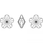 Cabochon Fleur PureCrystal 4744 10 mm Crystal  x1