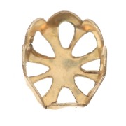 Serti ovale pour cabochon fond plat 6x4 mm - Gold filled (or laminé)  x1|raw }}