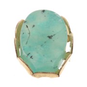 Serti ovale pour cabochon fond plat 6x4 mm - Gold filled (or laminé)  x1