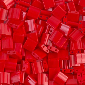 Miyuki Tila Beads 5x5x1.9 mm TL-0408 - Opaque Red x10g