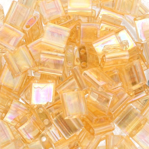 Miyuki Tila Beads 5x5x1.9 mm TL-0251 -  Tr Lt Topaz AB x10g