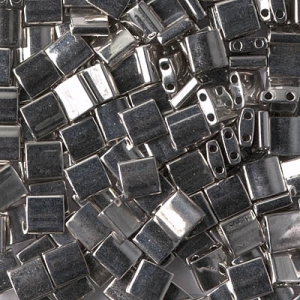 Miyuki Tila Beads 5x5x1.9 mm TL-0194 -  Palladium Plated x5g