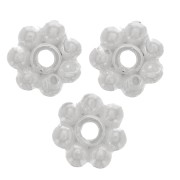 Perle rondelle forme fleur 7 mm - Argent 925 x1|raw }}