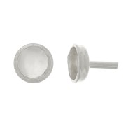 Tige support - porte cabochon 4 mm - Argent 925 x1