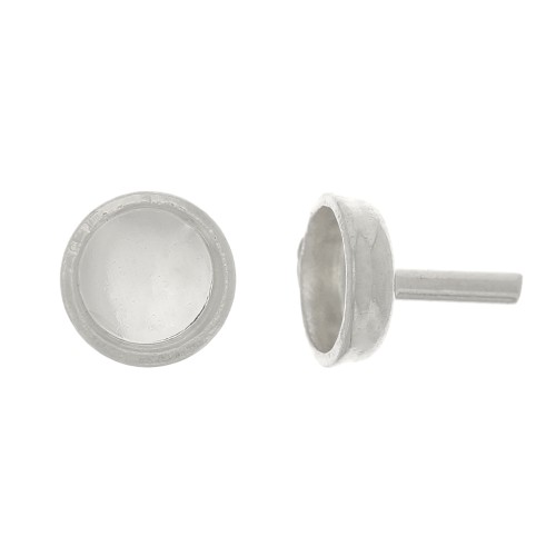 Tige support - porte cabochon 4 mm - Argent 925 x1