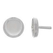 Tige support - porte cabochon 6 mm - Argent 925 x1