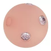 Perle ronde strass Polaris 12 mm Antique Pink x1