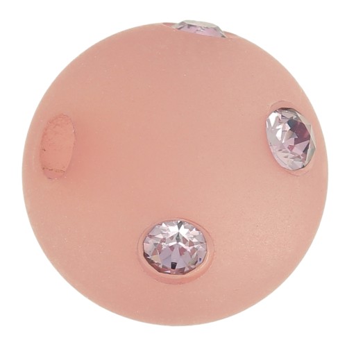 Perle ronde strass Polaris 12 mm Antique Pink x1