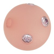 Perle ronde strass Polaris 10 mm Antique Pink x1