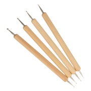 Set de 4 outils à embosser - doubles pointes - Naturel|raw }}