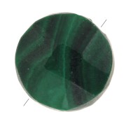 Perle ronde 6 mm facettée en pierre gemme - Malachite x1