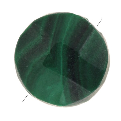 Perle ronde 6 mm facettée en pierre gemme - Malachite x1