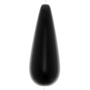 Perle poire en résine 40x16 mm - Noir x1