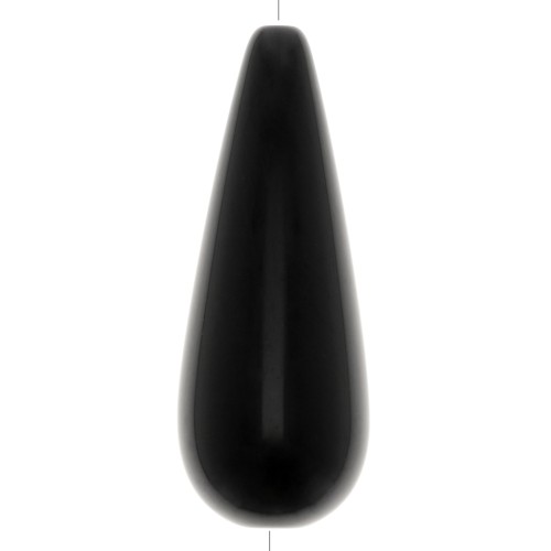 Perle poire en résine 40x16 mm - Noir x1