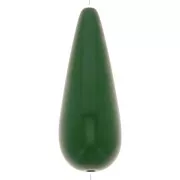 Perle poire en résine 40x16 mm - Vert foncé x1