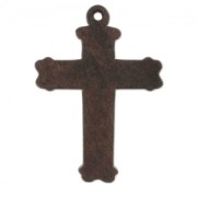 Pendentif croix 33 mm en bois Brun x1