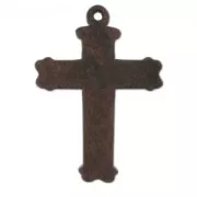 Pendentif croix 33 mm en bois Brun x1