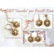 Perles en verre Piros® par Puca® 2x5 mm - Green Turquoise Metallic Mat x10g