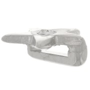 Poussoir étoile 12x13 mm avec strass pour lacets 8 mm - Rhodié - Crystal x1