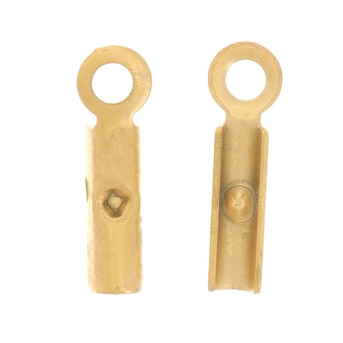 Pinces lacet pour cordon 0.8 mm à 1 mm - Acier inoxydable 304 Doré x4