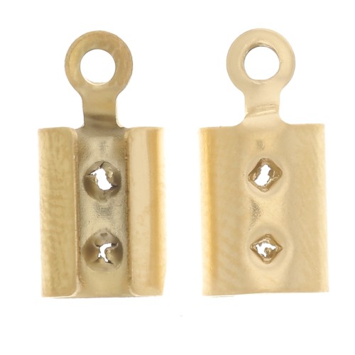 Pinces lacet plat 4 mm - Acier inoxydable 304L Doré x4