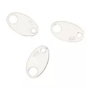 Attaches ovales 8x4,5 mm en Argent 925 x10