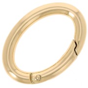 Fermoir ovale mousqueton 35 mm - Doré à l'or fin x1